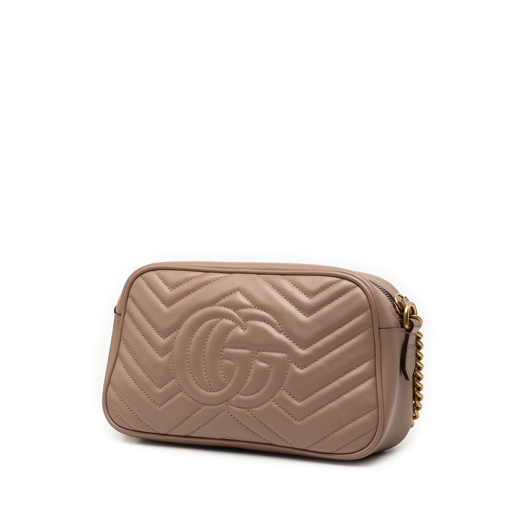 GG Marmont Matelasse Sac Petit Cuir de veau Marron