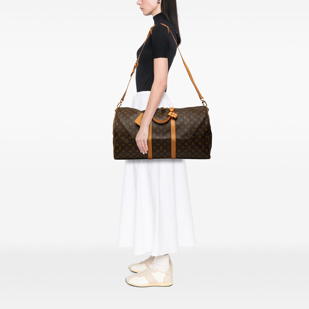 Keepall Bandouliere 55 Monogram Marron