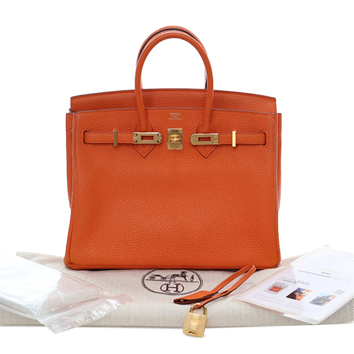 Hermès Togo Birkin Retourne 25 Orange – GABY PARIS Authentique