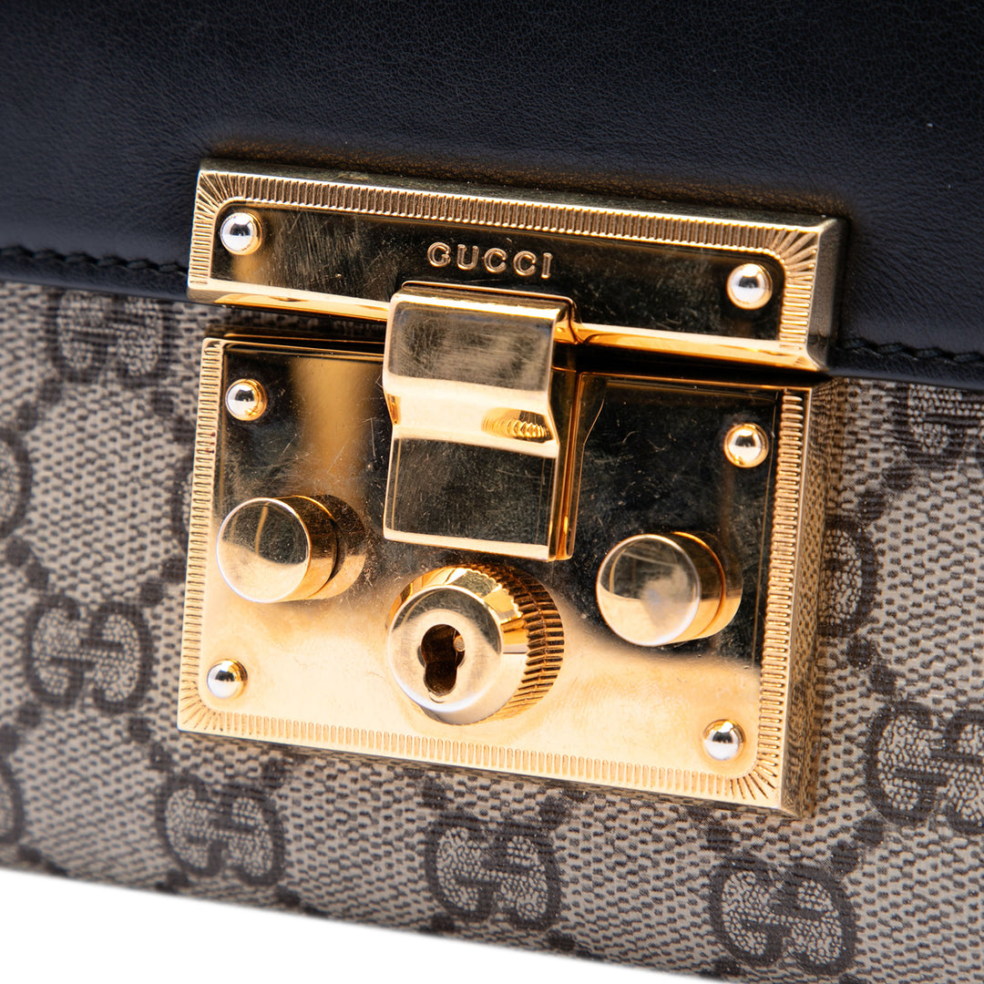 Gucci Small GG Supreme Padlock Sac porté croisé