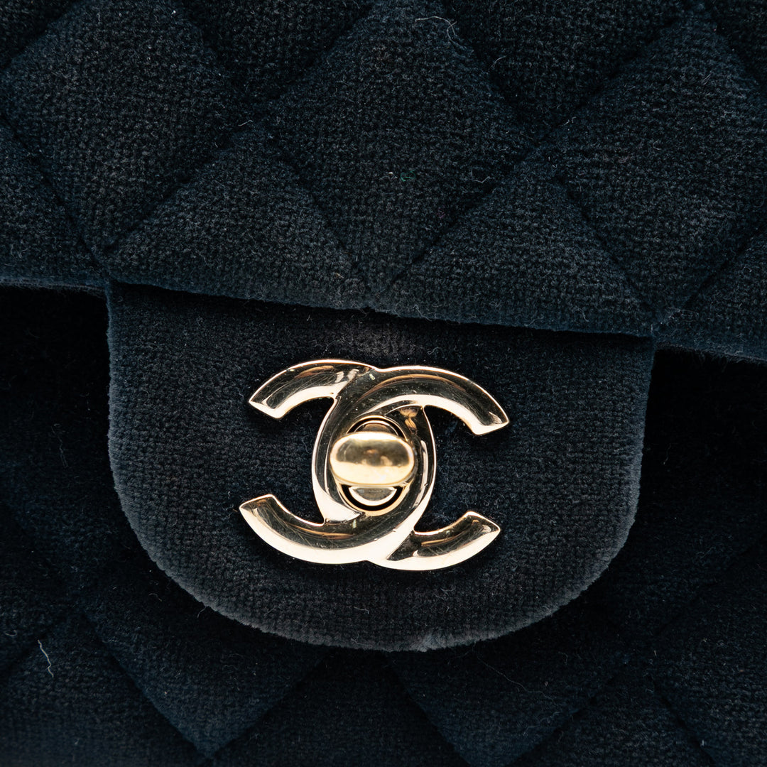 Chanel Medium Classic Velours Double rabat