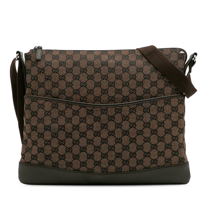 Gucci GG Toile Sac porté croisé Marron