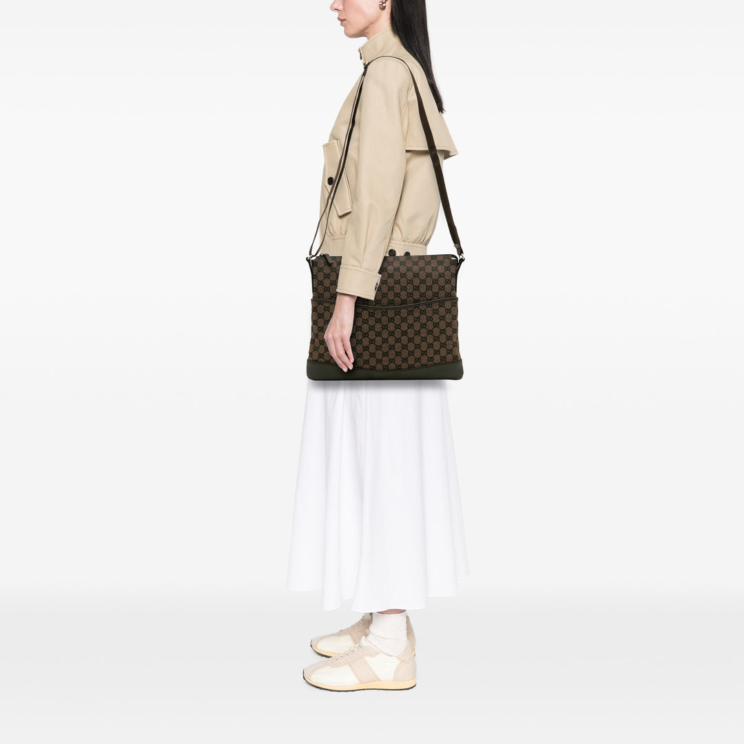 Gucci GG Toile Sac porté croisé Marron