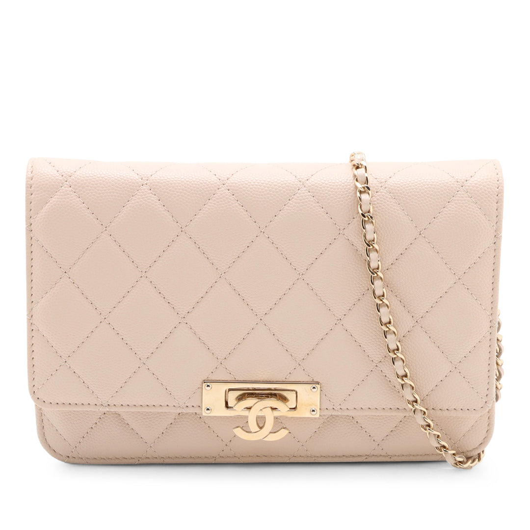Chanel Matelassé Caviar Golden Class Wallet on Chain