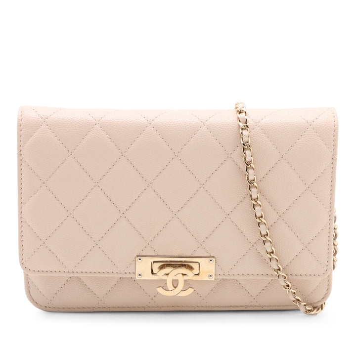 Chanel Matelassé Caviar Golden Class Wallet on Chain