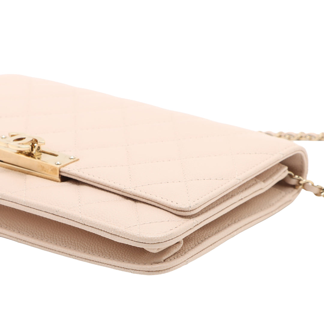 Chanel Matelassé Caviar Golden Class Wallet on Chain