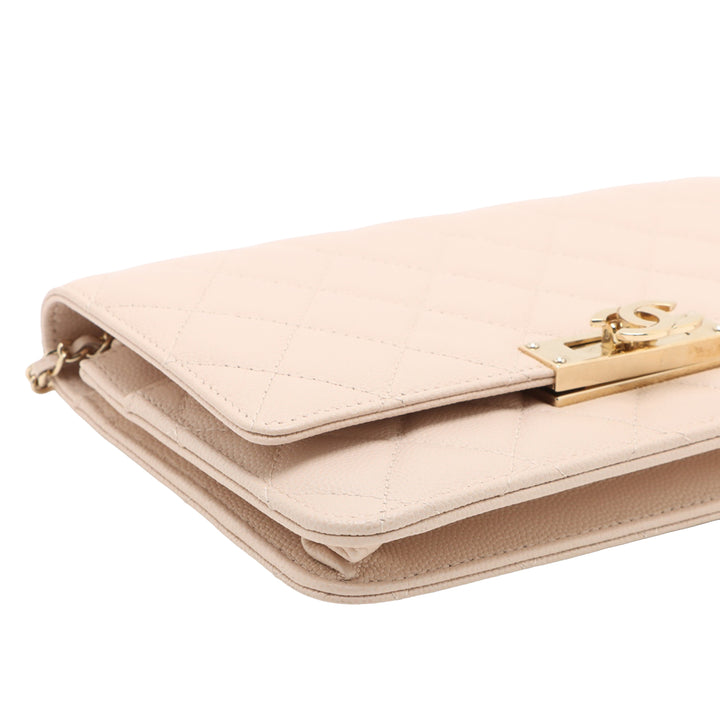 Chanel Matelassé Caviar Golden Class Wallet on Chain