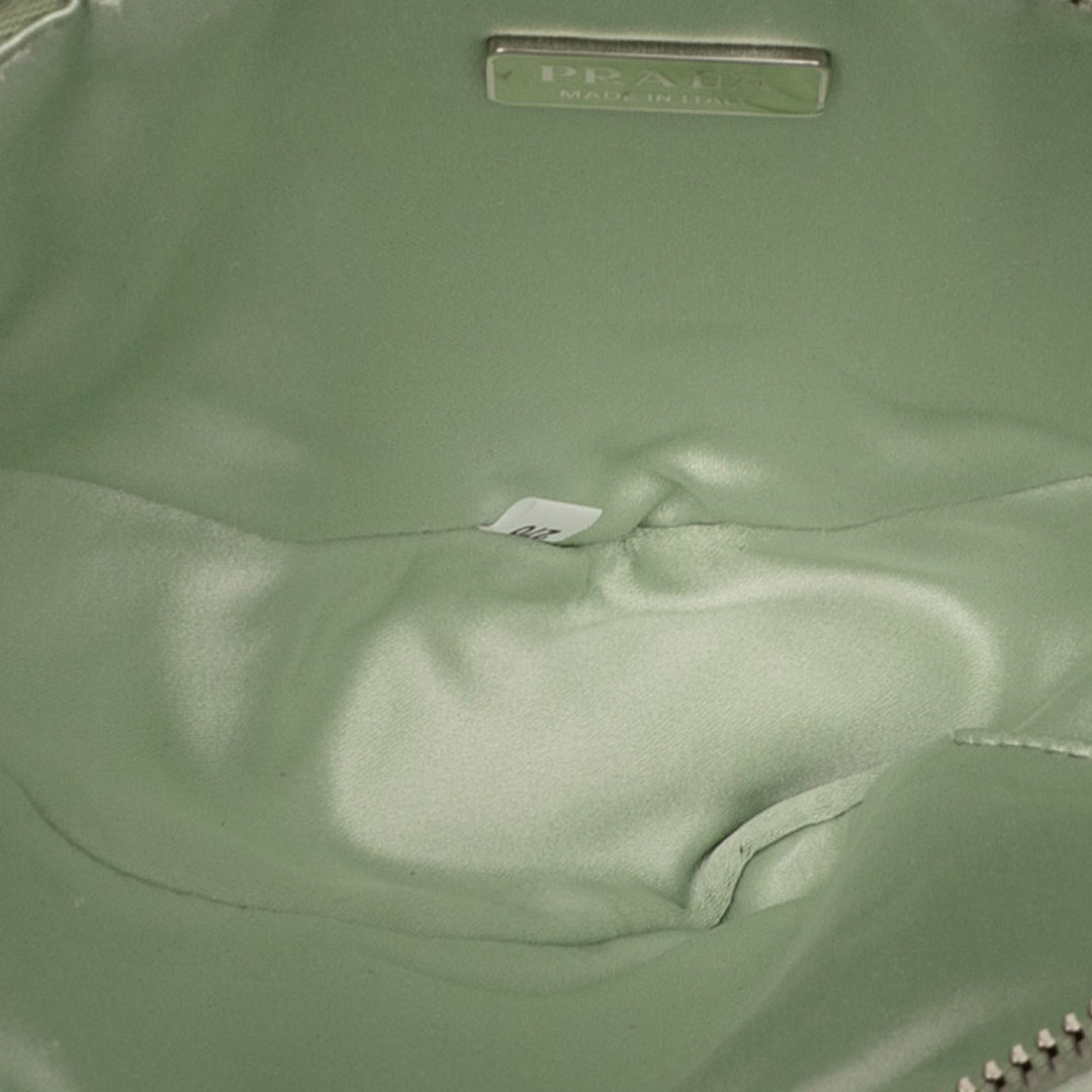 Prada Pochette Cristal Orné Triangle Vert – vue 4 – GABY PARIS