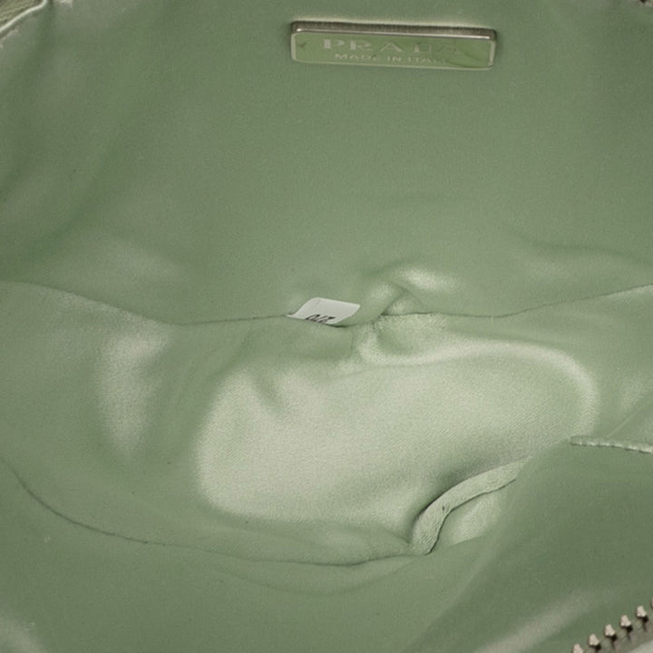 Prada Pochette Cristal Orné Triangle Vert – vue 4 – GABY PARIS