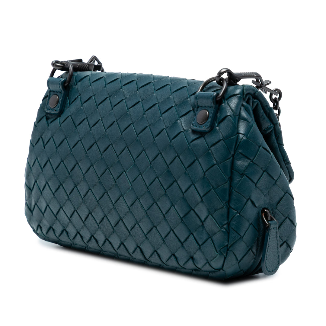 Bottega Veneta Mini Nappa Intrecciato Expandable Chain Sac porté croisé Bleu – GABY PARIS Authentique
