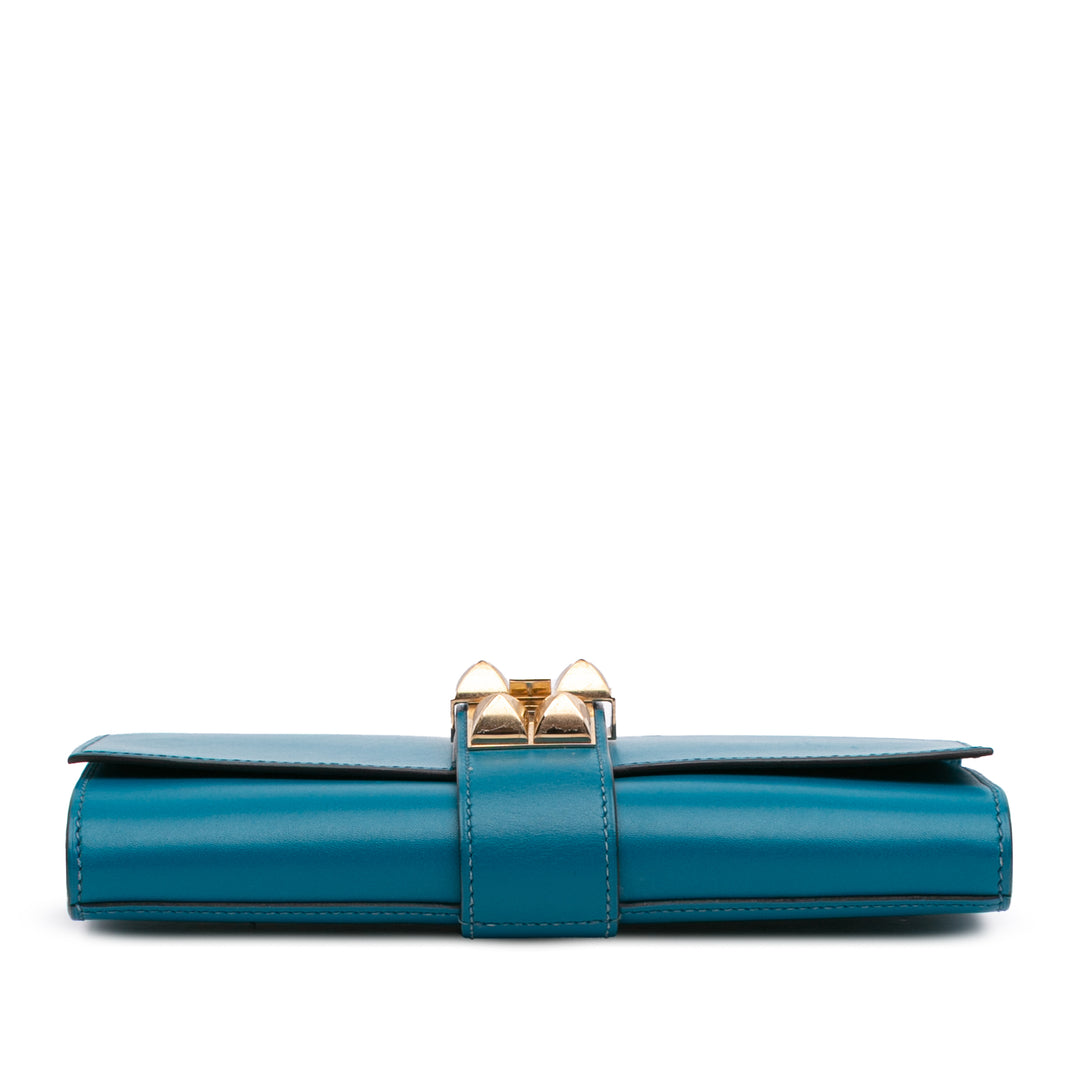 Tadelakt Medor Clutch 23 Blue - Gaby Paris