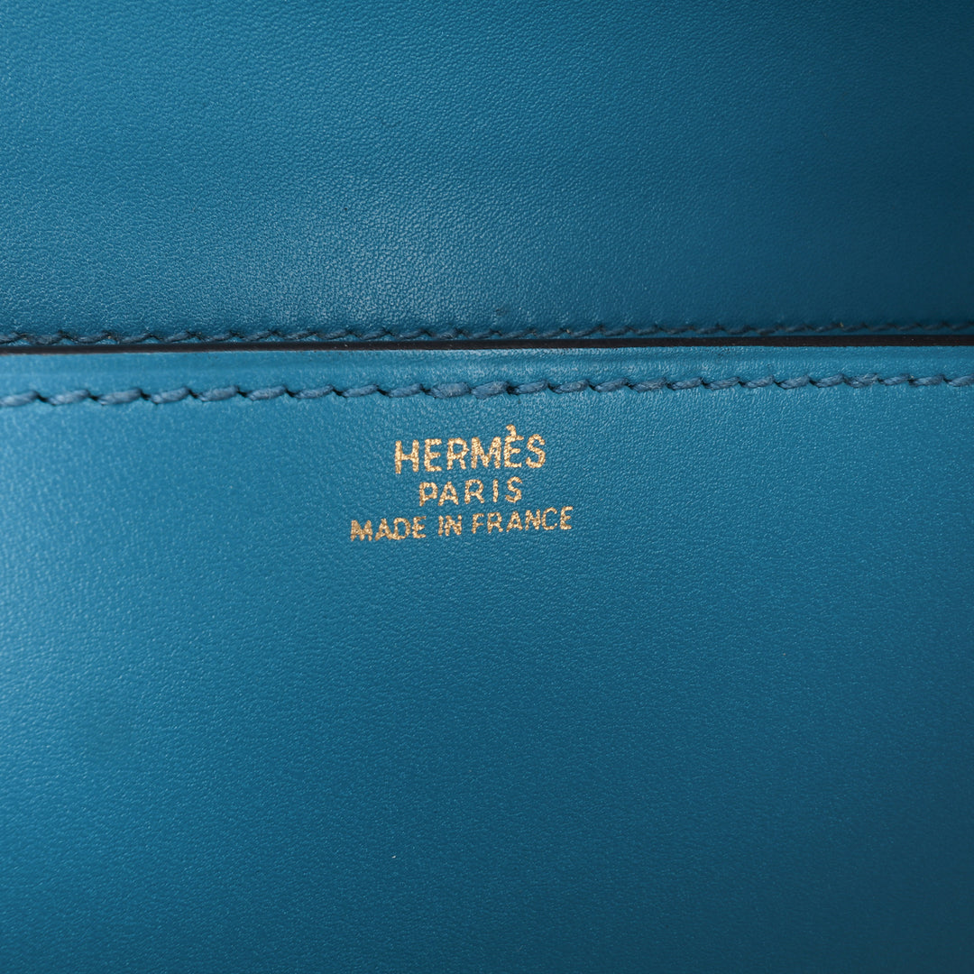 Tadelakt Medor Clutch 23 Blue - Gaby Paris