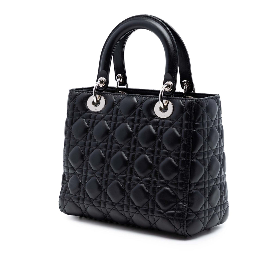 Dior Medium Cuir d’agneau Cannage Lady Dior