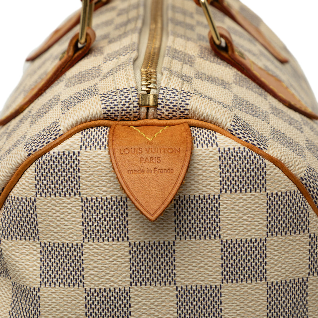 Louis Vuitton Speedy 30 Damier Azur Blanc – vue 5 – GABY PARIS