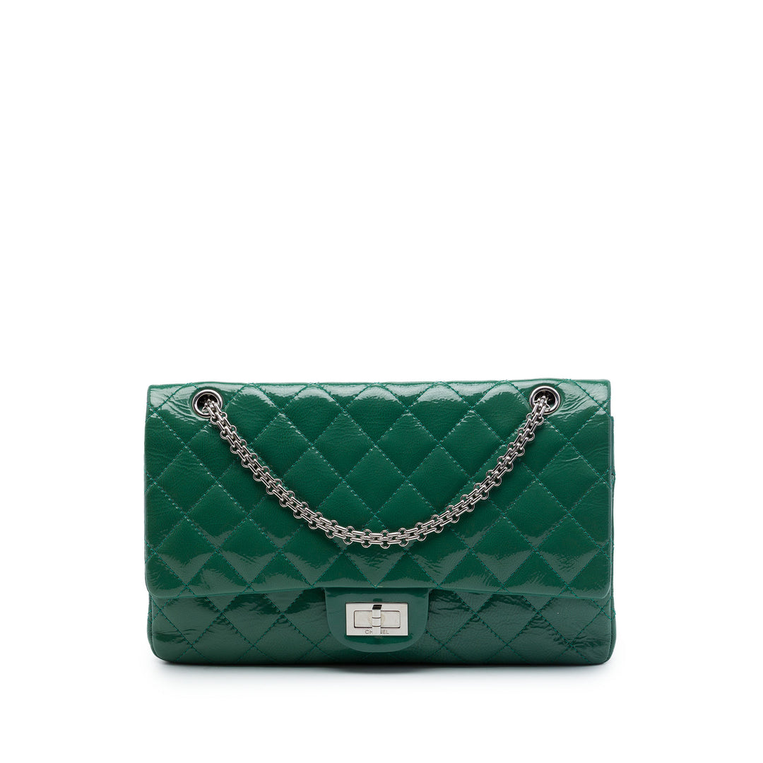 Chanel Matelassé froissé Cuir verni Reissue 2.55 Double rabat 227