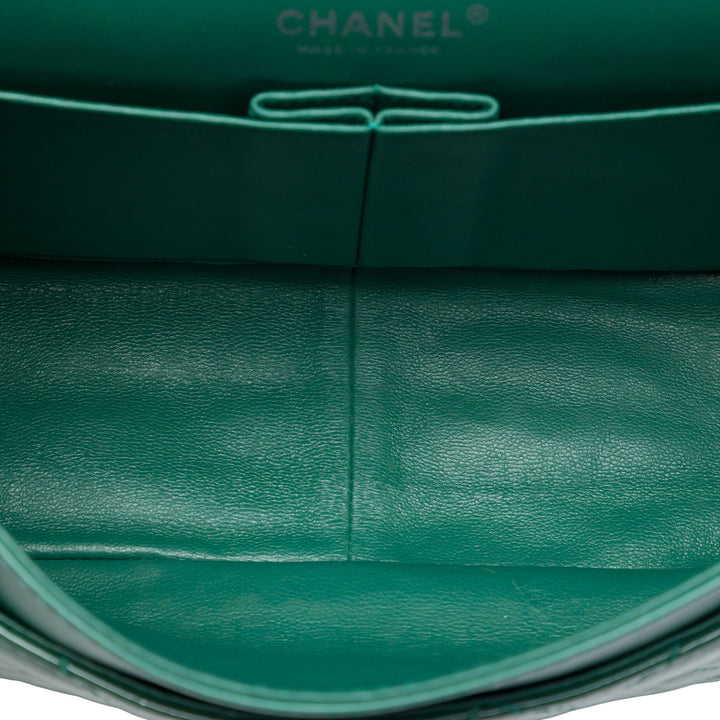 Chanel Matelassé froissé Cuir verni Reissue 2.55 Double rabat 227