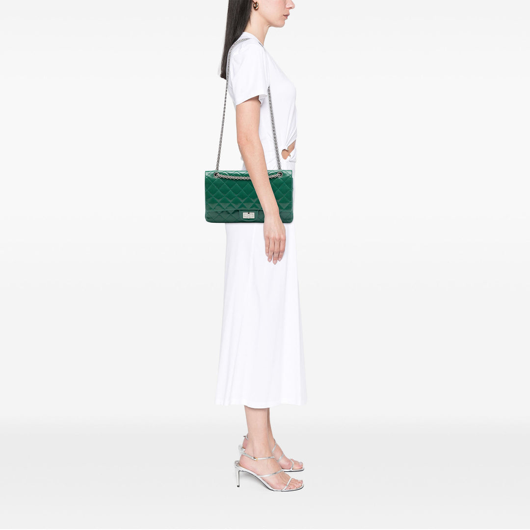 Chanel Matelassé froissé Cuir verni Reissue 2.55 Double rabat 227
