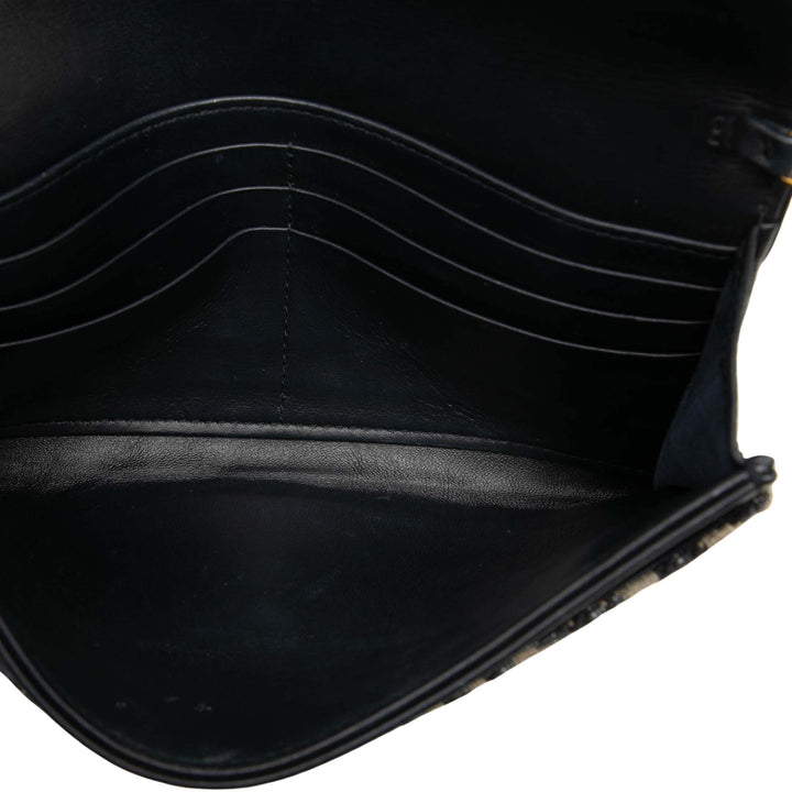 Dior Pochette Saddle avec chaîne Oblique Petit Bleu – vue 4 – GABY PARIS