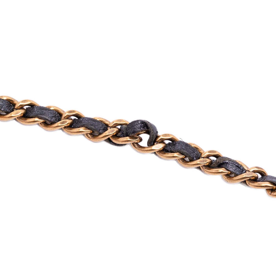 Quilted Lambskin Boy Wallet On Chain Black - Gaby Paris