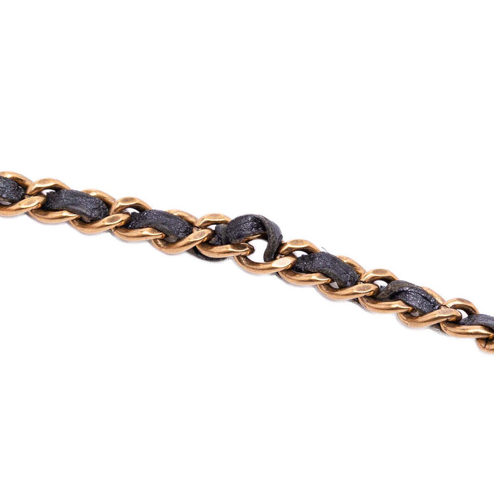 Quilted Lambskin Boy Wallet On Chain Black - Gaby Paris