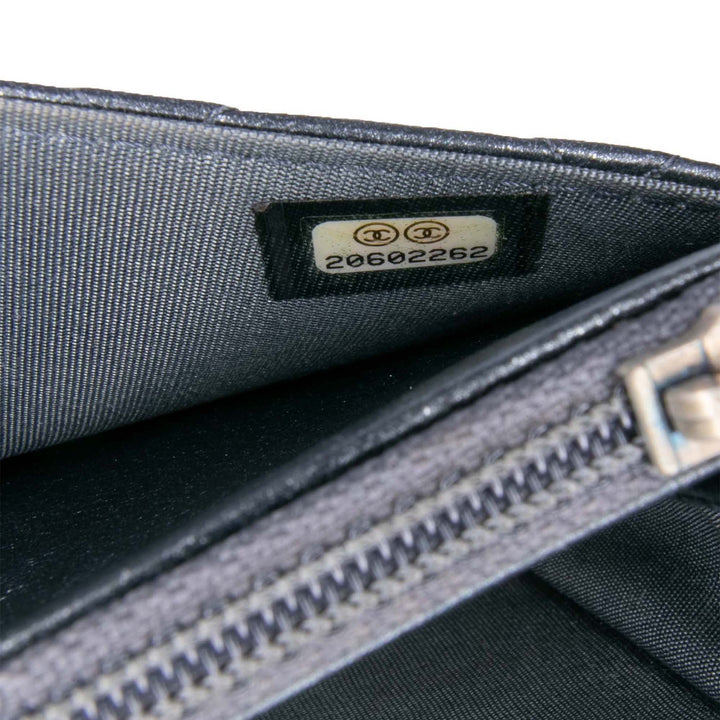 Quilted Lambskin Boy Wallet On Chain Black - Gaby Paris