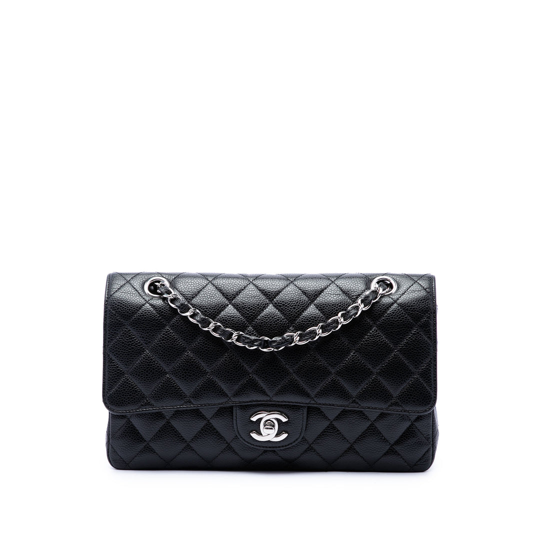 Chanel Classic Double rabat Moyen Cuir caviar Noir – vue principale – GABY PARIS