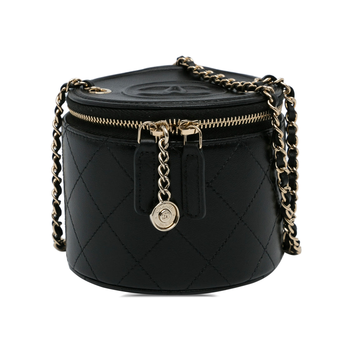 CC Round Vanity Bag Black - Gaby Paris