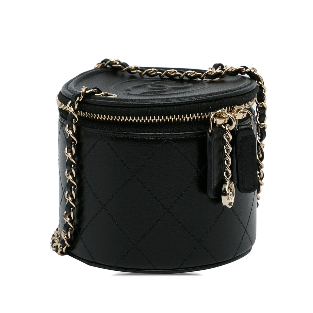 CC Round Vanity Bag Black - Gaby Paris