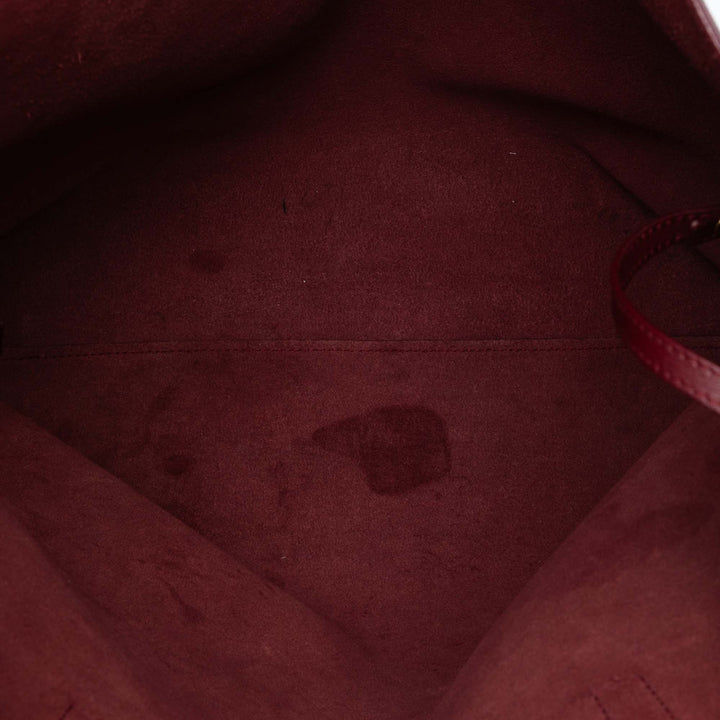 Saint Laurent Cuir North South Shopper Cabas Rouge – GABY PARIS Authentique