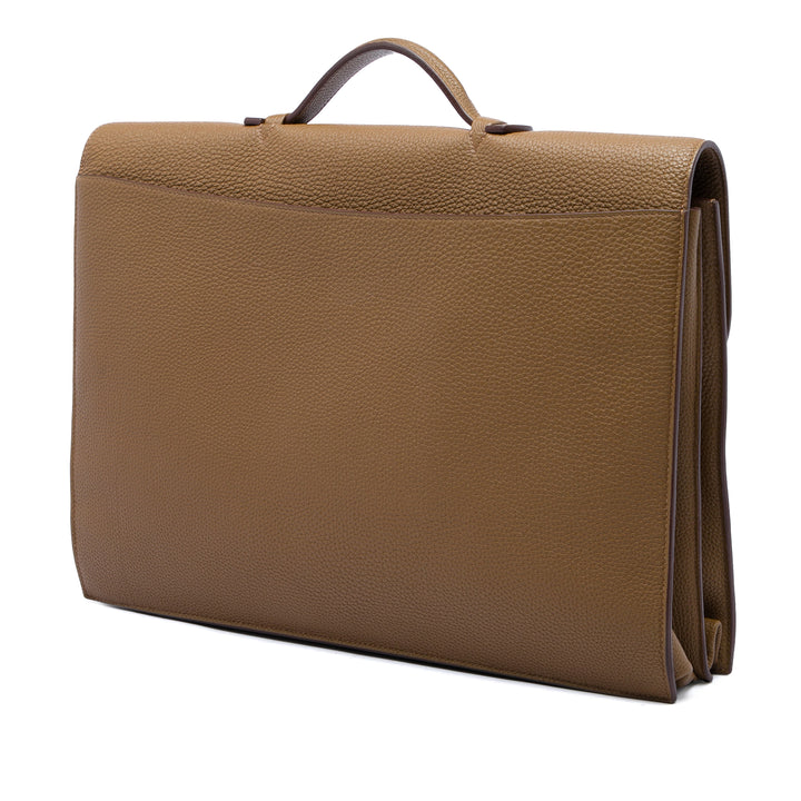 Hermès Sac a Depeches 40 Togo Marron – vue 2 – GABY PARIS