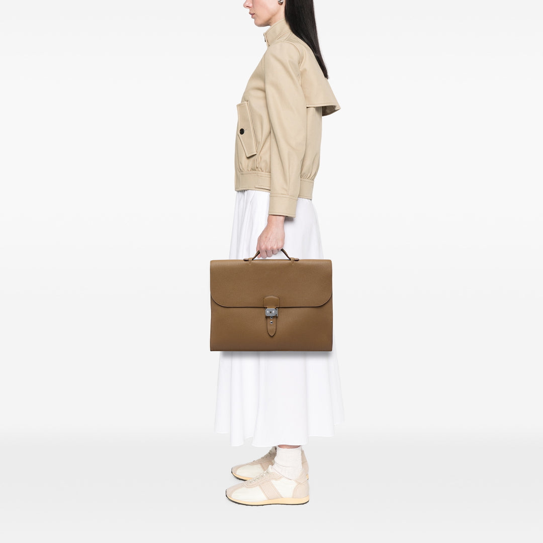 Hermès Sac a Depeches 40 Togo Marron – vue 5 – GABY PARIS