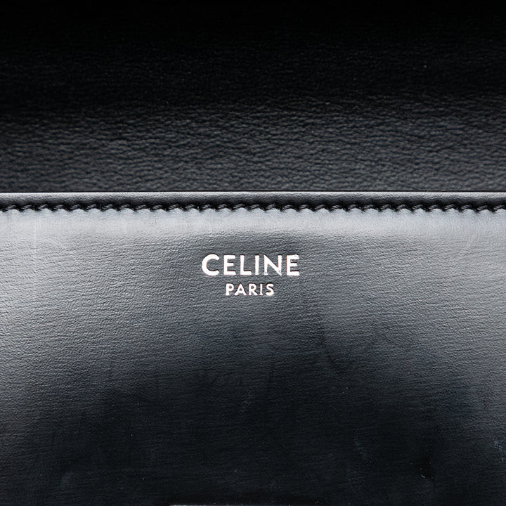 Celine brillant Cuir de veau Triomphe Chain Boîte Sac bandoulière