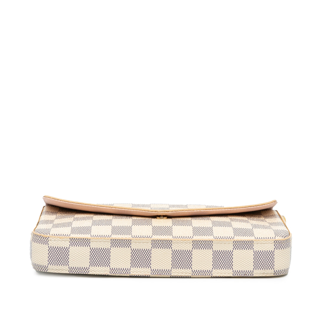 Damier Azur Pochette Felicie White - Gaby Paris