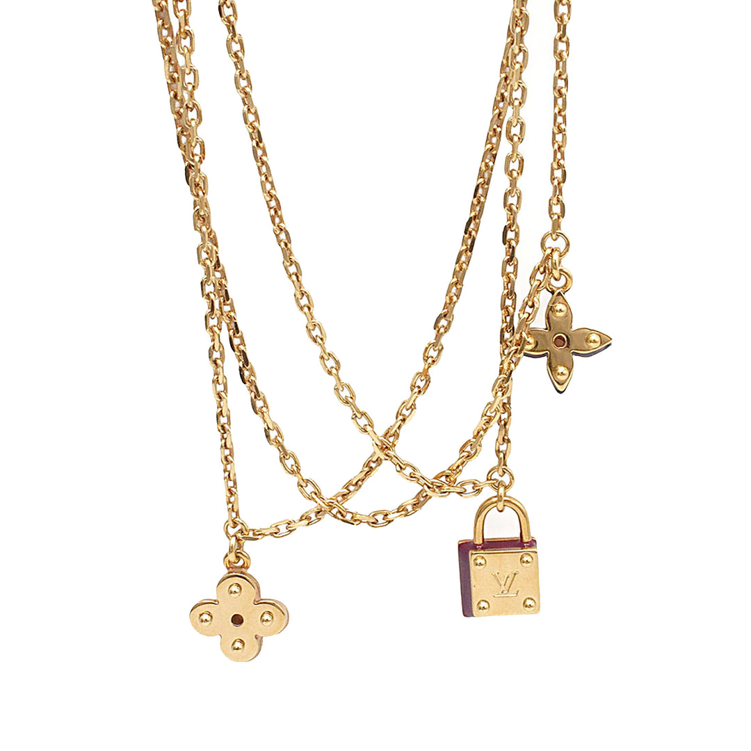 Louis Vuitton plaqué Sweet Charms Tiered Collier
