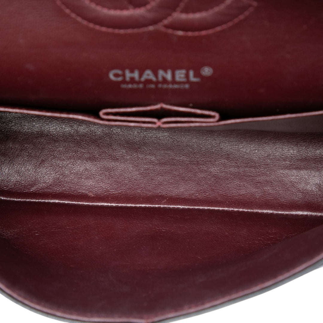 Classic Double rabat Moyen Cuir d'agneau Noir