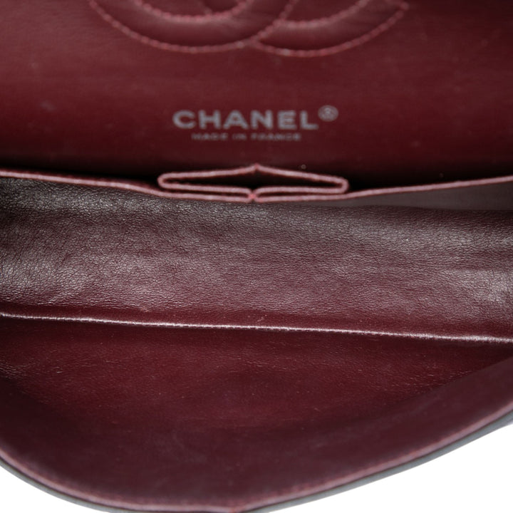 Classic Double rabat Moyen Cuir d'agneau Noir