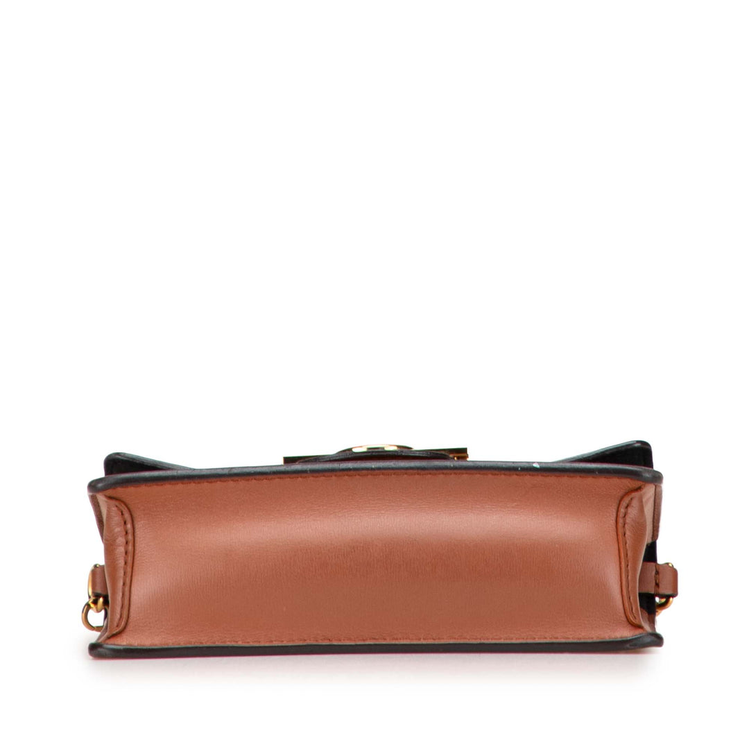 Dauphine Wallet on Chain Monogram Reverse Marron