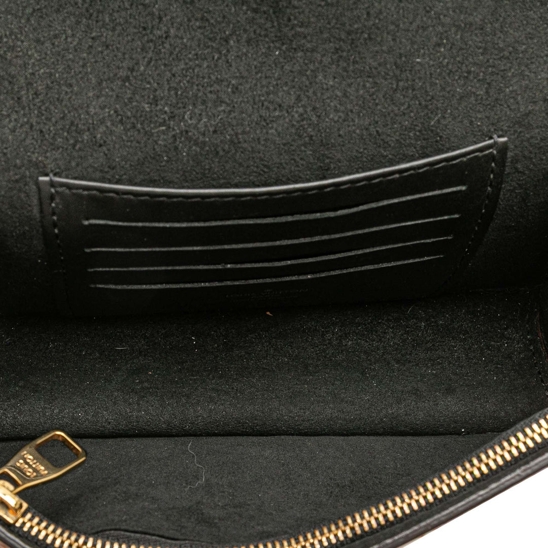 Dauphine Wallet on Chain Monogram Reverse Marron