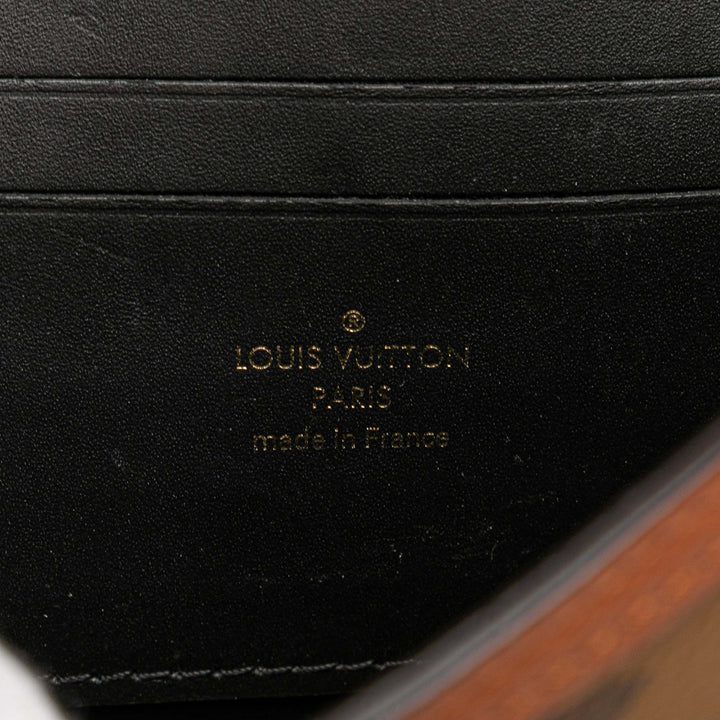 Dauphine Wallet on Chain Monogram Reverse Marron