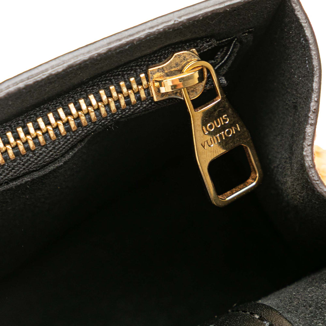 Dauphine Wallet on Chain Monogram Reverse Marron