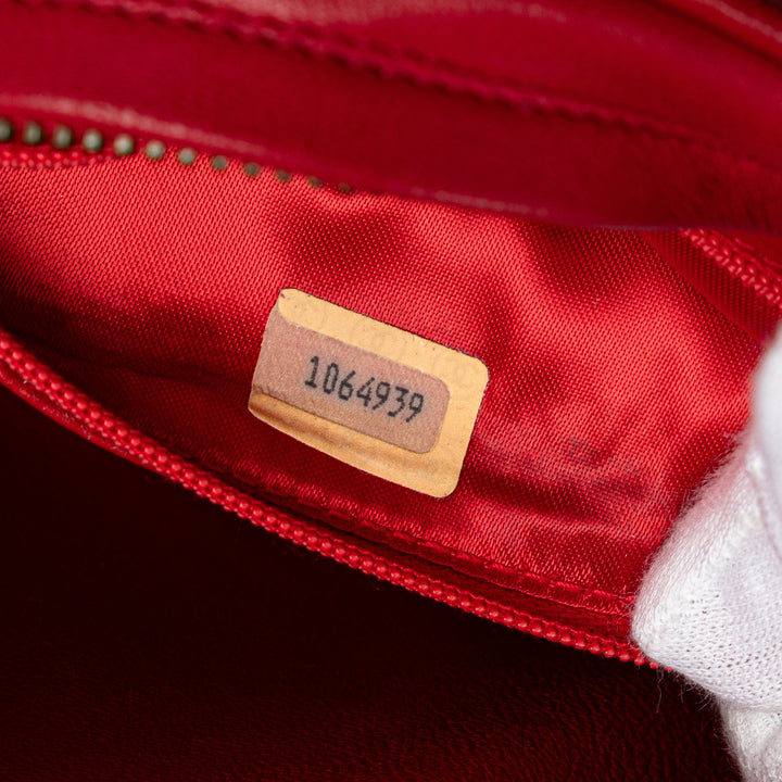 CC Lambskin Tassel Oval Camera Bag Red - Gaby Paris