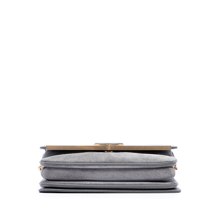 Chanel CC Surpiqué et Lady Coco à rabat Petit Cuir caviar Gris – vue 3 – GABY PARIS