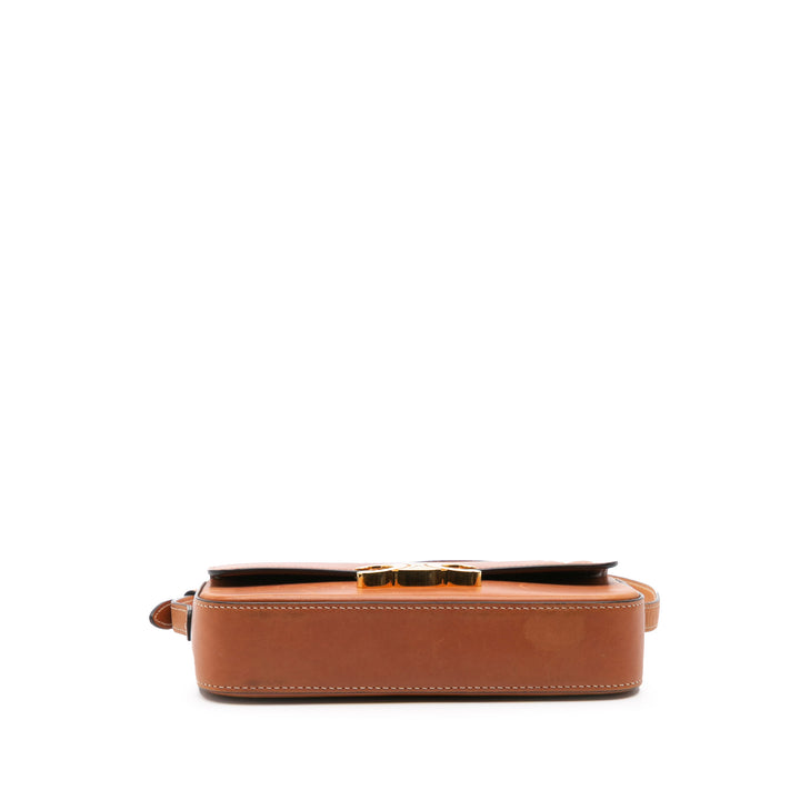 Leather Triomphe Claude Shoulder Bag Brown - Gaby Paris