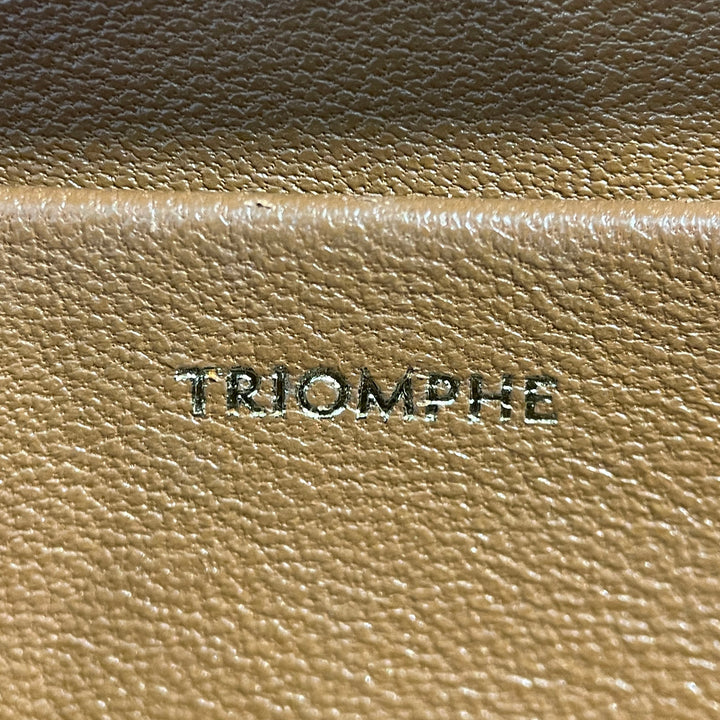 Leather Triomphe Claude Shoulder Bag Brown - Gaby Paris