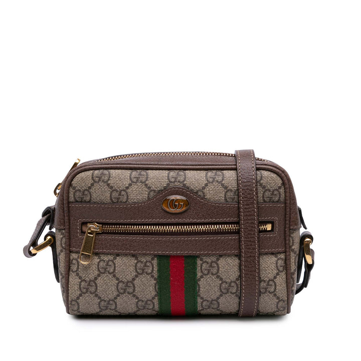 Mini GG Supreme Ophidia Crossbody Brown - Gaby Paris