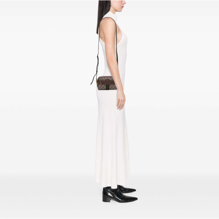 Mini GG Supreme Ophidia Crossbody Brown - Gaby Paris