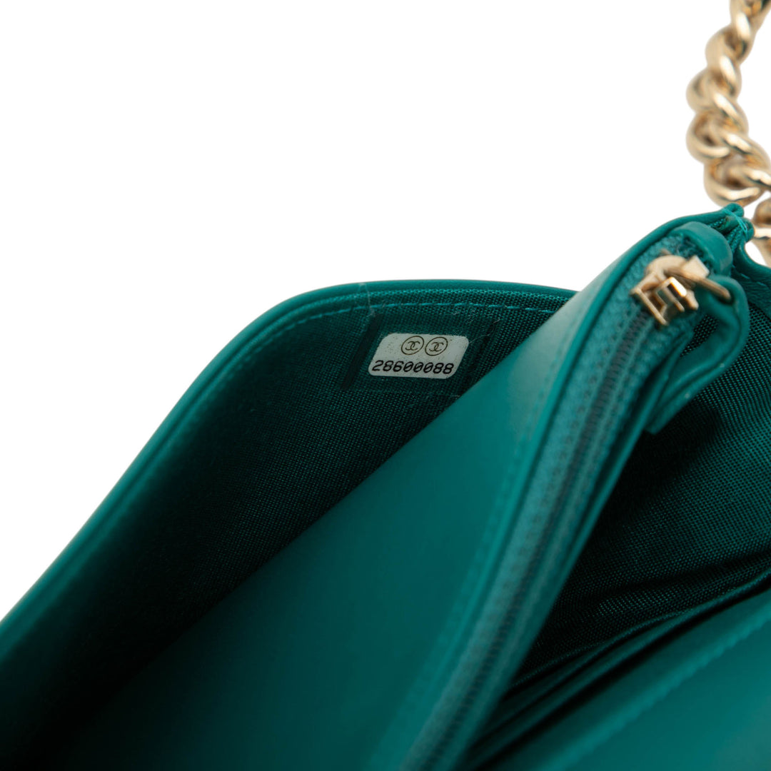 Chanel Matelassé Cuir d’agneau Boy Wallet on Chain