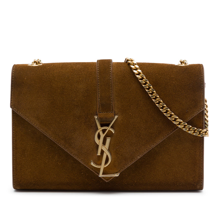Saint Laurent Small Daim Monogram Envelope Sac porté croisé
