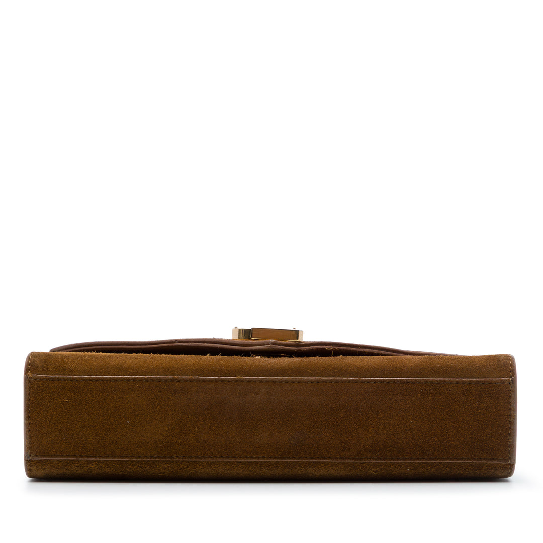 Saint Laurent Small Daim Monogram Envelope Sac porté croisé