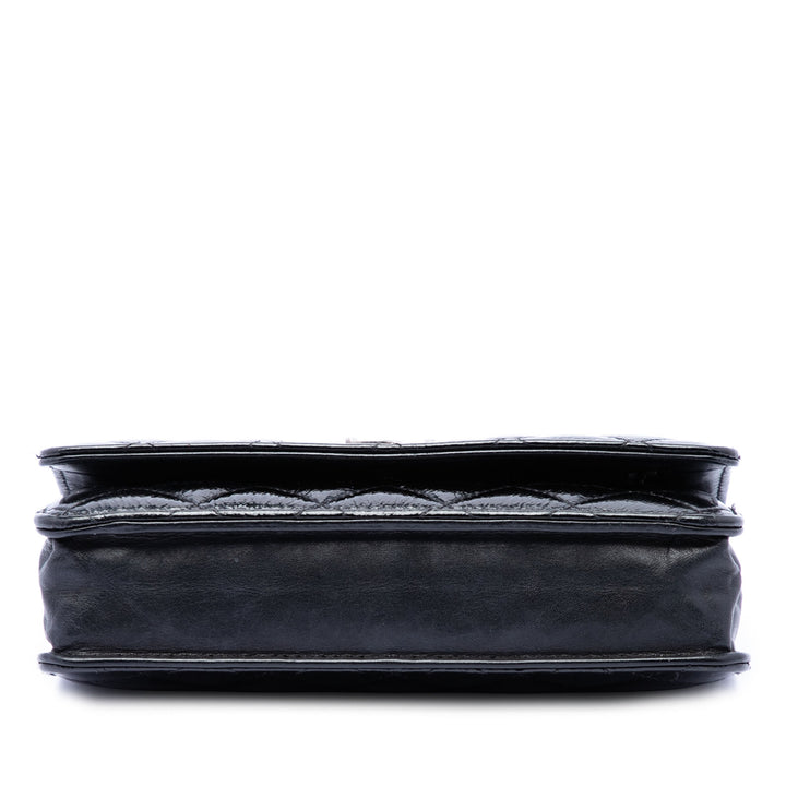 Chanel CC Matelassé brillant vieilli Cuir de veau Wallet on Chain